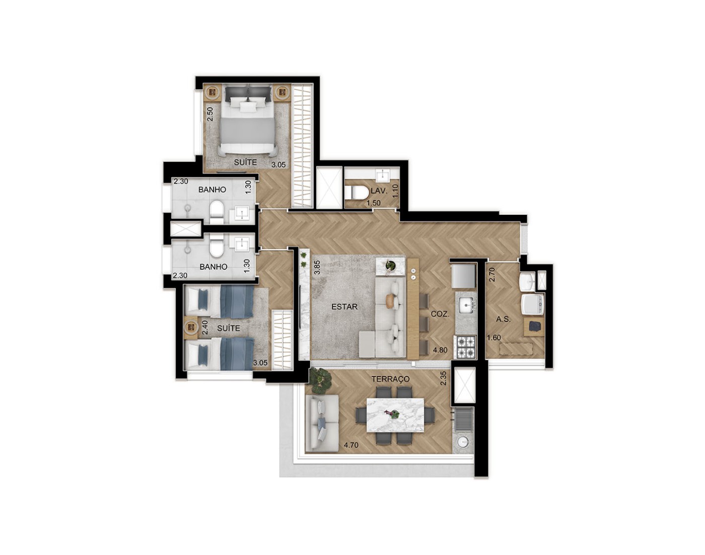 Apartamento, 78 m² - Foto 1