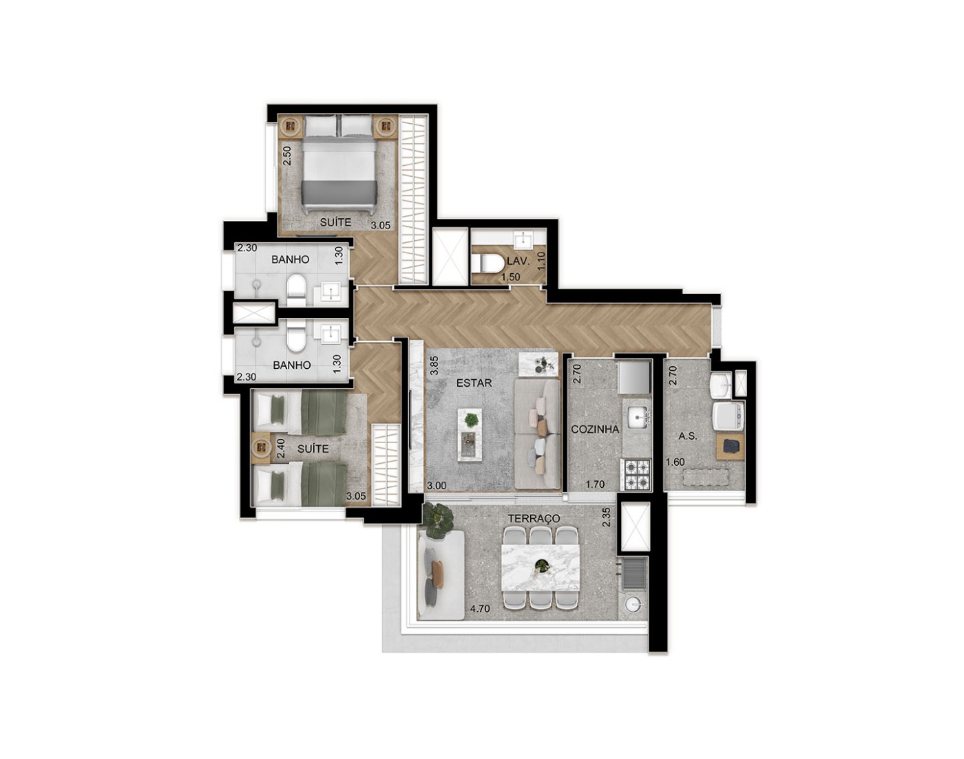 Apartamento, 78 m² - Foto 2
