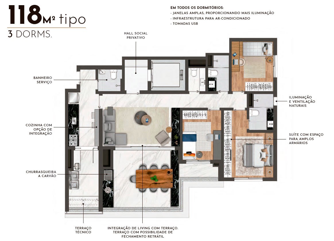 Apartamento, 3 quartos, 118 m² - Foto 46