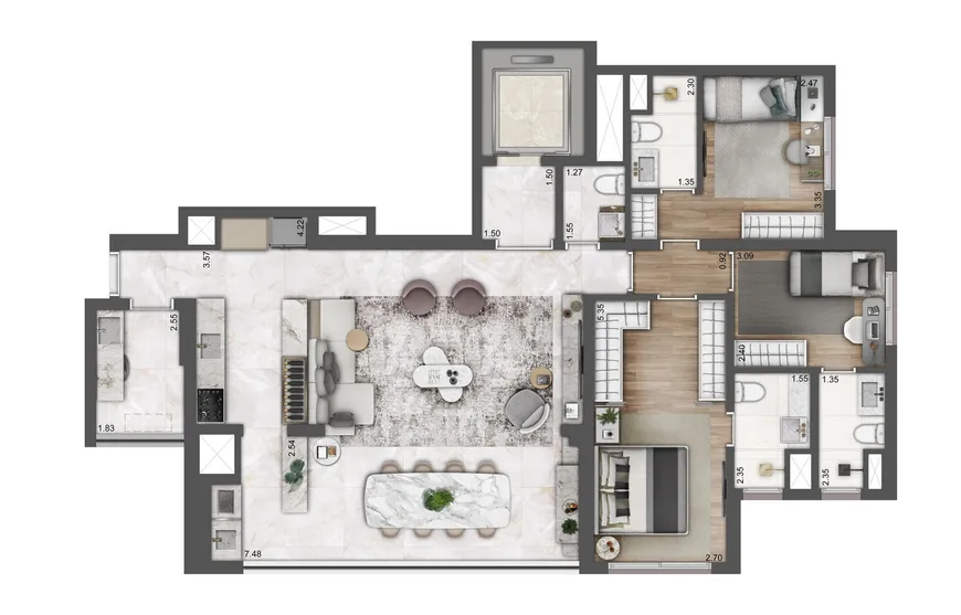 Apartamento, 3 quartos, 123 m² - Foto 29